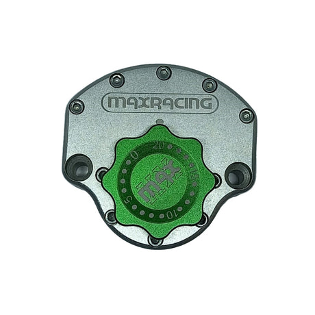 MaxRacing MAX20 Steering Damper - KTM - 1050 Adventure Base Color: Silver Regulator Color: Green