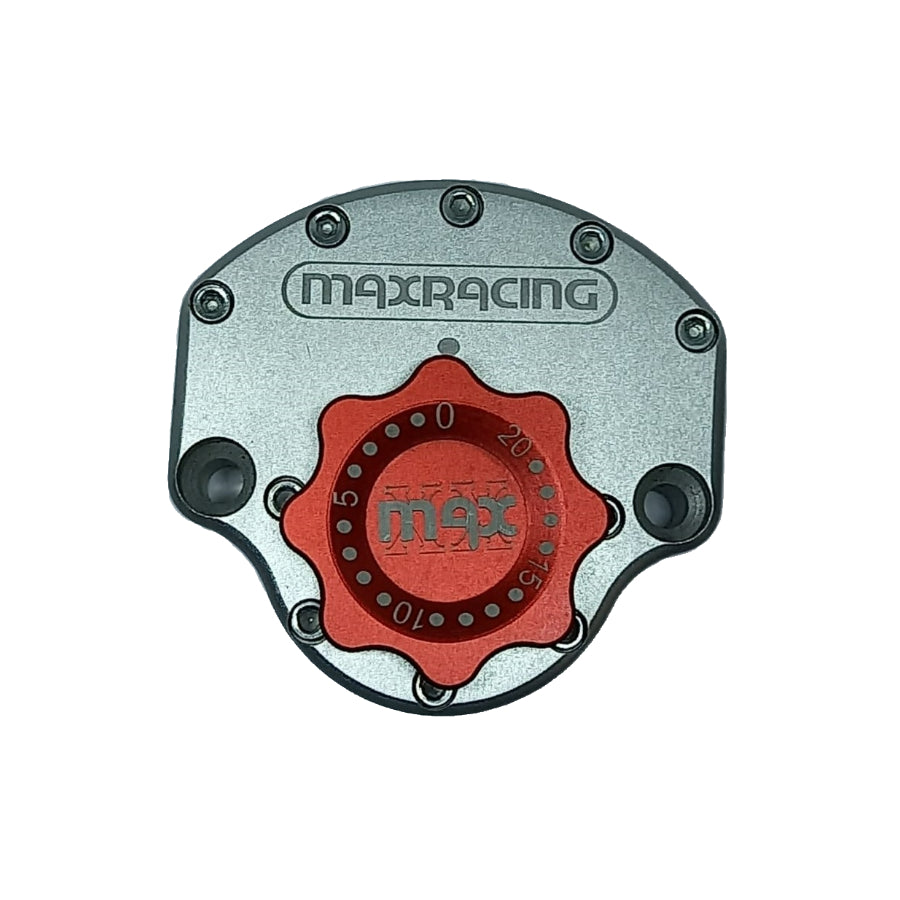 MaxRacing MAX20 Steering Damper - Triumph - Daytona 765 Base Color: Silver Regulator Color: Red