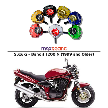 MaxRacing MAX20 Steering Damper - Suzuki - Bandit 1200 N (1999 and Older) Base Color: Black Regulator Color: Black