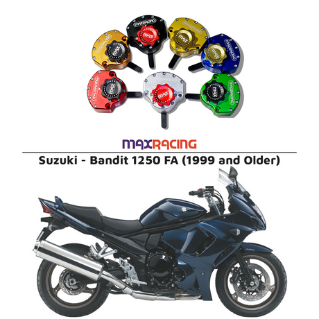 MaxRacing MAX20 Steering Damper - Suzuki - Bandit 1250 FA (1999 and Older) Base Color: Black Regulator Color: Black