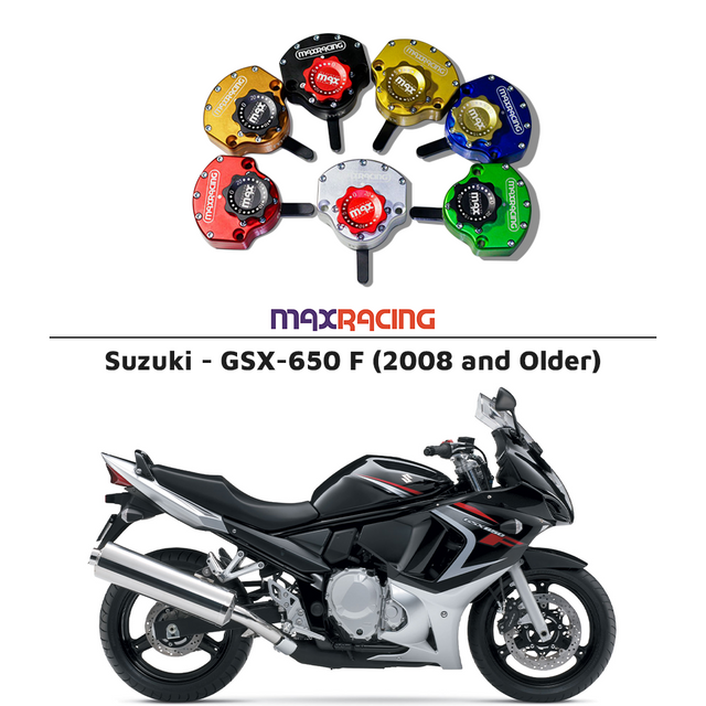 MaxRacing MAX20 Steering Damper - Suzuki - GSX-650 F (2008 and Older) Base Color: Black Regulator Color: Black