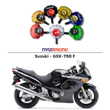 MaxRacing MAX20 Steering Damper - Suzuki - GSX-750 F Base Color: Black Regulator Color: Black