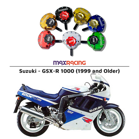 MaxRacing MAX20 Steering Damper - Suzuki - GSX-R 1000 (1999-2000) Base Color: Black Regulator Color: Black