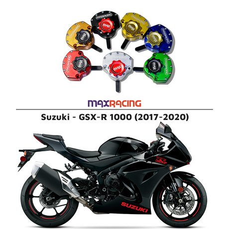 MaxRacing MAX20 Steering Damper - Suzuki - GSX-R 1000 (2017-2020) Base Color: Black Regulator Color: Black