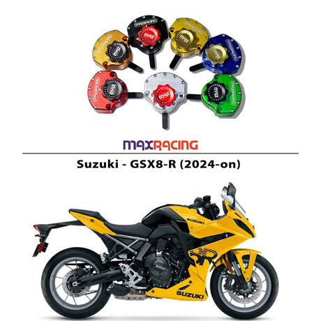 MaxRacing MAX20 Steering Damper - Suzuki - GSX8-R (2024-up) Base Color: Black Regulator Color: Black