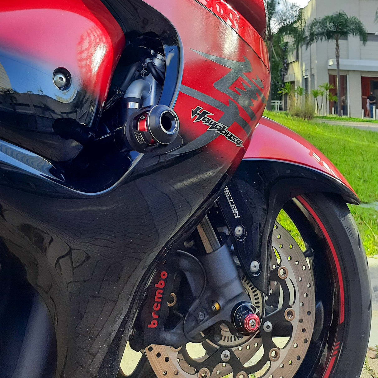 Suzuki - GSX1300R Hayabusa (2008-2020) 2nd Gen - Procton Racing Rotational Impact System – Frame Sliders F1