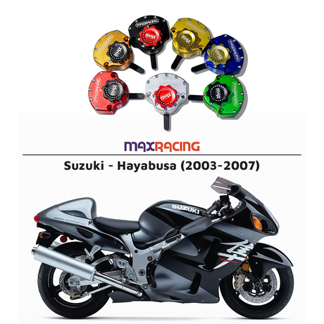 MaxRacing MAX20 Steering Damper - Suzuki - Hayabusa (2003-2007) Base Color: Black Regulator Color: Black