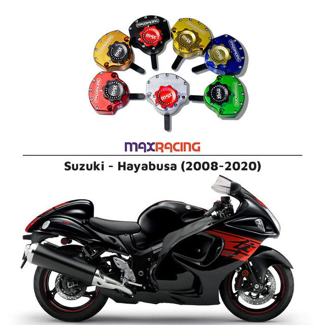 MaxRacing MAX20 Steering Damper - Suzuki - Hayabusa (2008-2020) Base Color: Black Regulator Color: Black