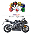 MaxRacing MAX20 Steering Damper - Triumph - Daytona 765 Base Color: Black Regulator Color: Black