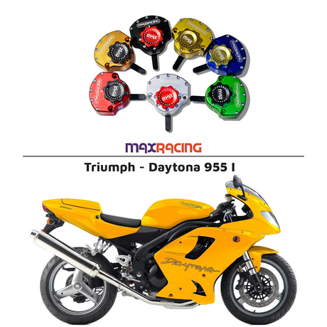 MaxRacing MAX20 Steering Damper - Triumph - Daytona 955 I Base Color: Black Regulator Color: Black