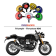 MaxRacing MAX20 Steering Damper - Triumph - Thruxton 900 Base Color: Black Regulator Color: Black