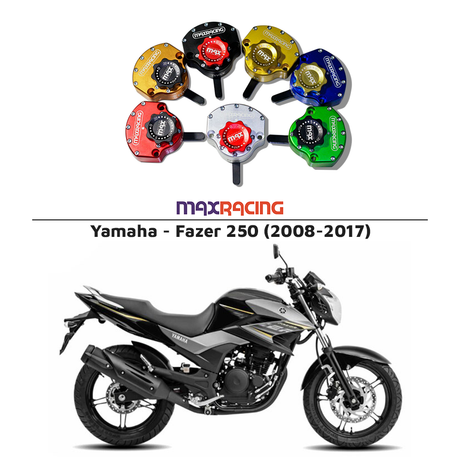 MaxRacing MAX10 Steering Damper - Yamaha - Fazer 250 (2008-2017) Base Color: Black Regulator Color: Black