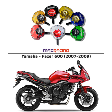 MaxRacing MAX20 Steering Damper - Yamaha - Fazer 600 (2007-2009) Base Color: Black Regulator Color: Black