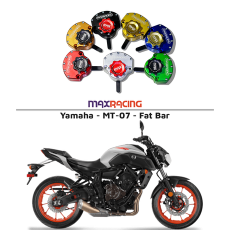 MaxRacing MAX20 Steering Damper - Yamaha - MT-07 - Fat Bar Base Color: Black Regulator Color: Black