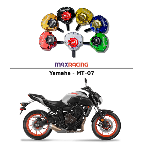 MaxRacing MAX20 Steering Damper - Yamaha - MT-07 Base Color: Black Regulator Color: Black