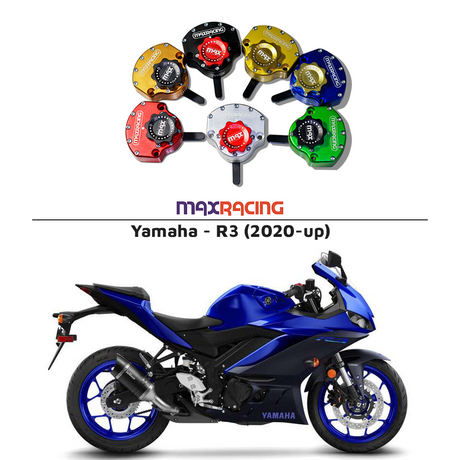 MaxRacing MAX20 Steering Damper - Yamaha - R3 (2020-up) Base Color: Black Regulator Color: Black