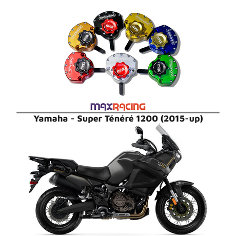 MaxRacing MAX20 Steering Damper - Yamaha - Super Ténéré 1200 (2015-up) Base Color: Black Regulator Color: Black