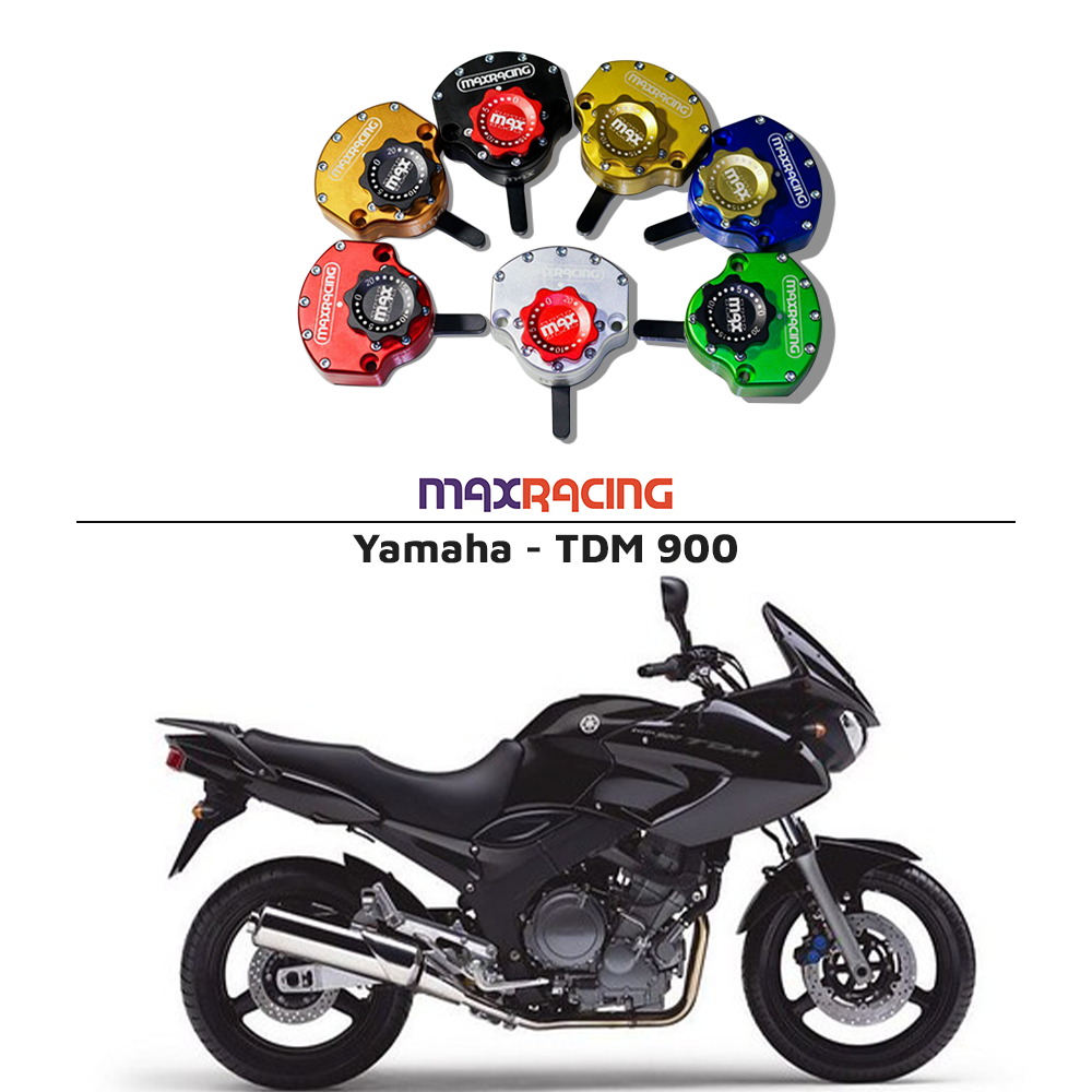 MaxRacing MAX20 Steering Damper - Yamaha - TDM 900 Base Color: Black Regulator Color: Black