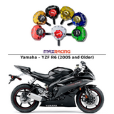 MaxRacing MAX20 Steering Damper - Yamaha - YZF R6 (2005 and Older) Base Color: Black Regulator Color: Black