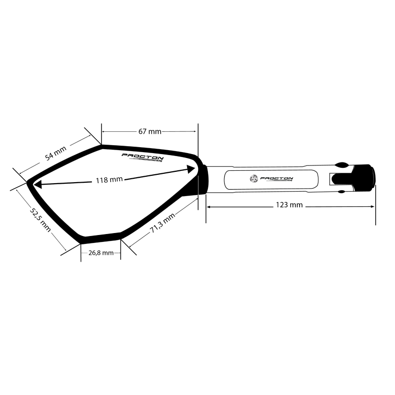 Procton Rearview Mirror (Long) - BMW - G310 R Color: Orange